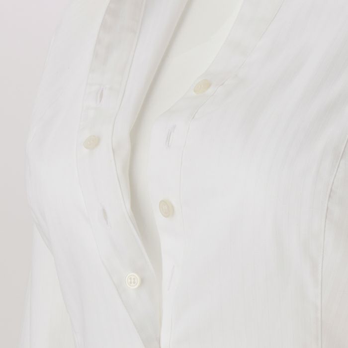 SALE 大きいサイズ 女性 売れ筋商品|||シャツVer3.5 白ドビーストライプ・スキッパー（SP-489） SALE シャツVer3.5 白ドビーストライプ・スキッパー（SP-489